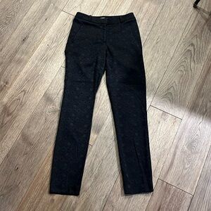 H&M | high rise jacquard skinny ankle pants, size 2